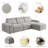 114"W Modular Sectional Sofa With Down Feather Filled And Adjustable Backrest, L-Shaped Comfy Cloud Couch With Storage Ottoman For Living Room-831935847
