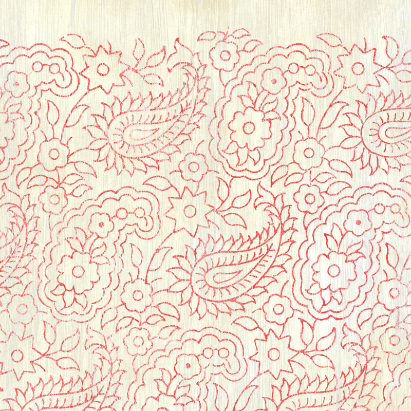 Motifs patinés en rouge X, H 36 po x l 36 po x P 1,25 po