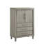 Commode haute Levy, armoire à DEL et 3 tiroirs avec range-chaussures, gris