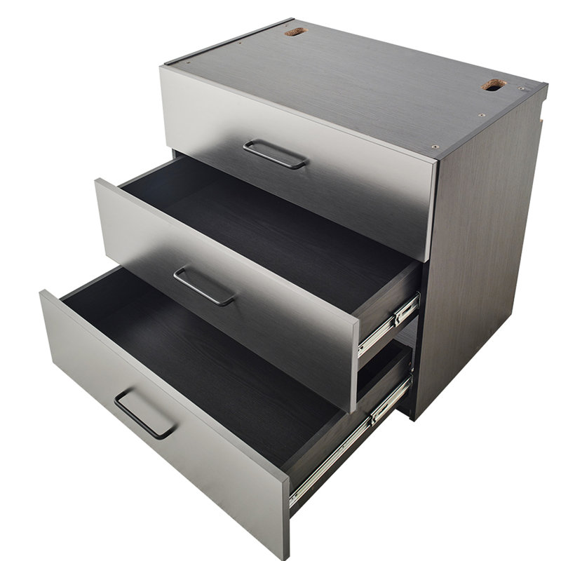 32 In. W X 28 H 20 D Metal Wall Mounted Base Drawer Cabinet, Series, Metallic Gray Color, Design, Water & Heat Resistance, Superior Edge Banding Cabinet For Storage, Gray, , And , Trustworthy