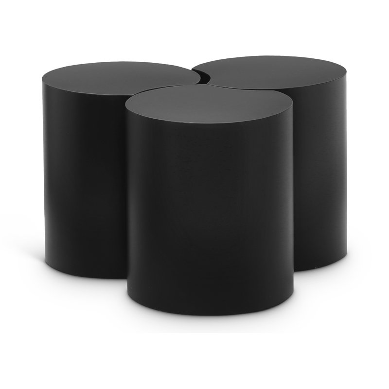 Ensemble de 3 tables de groupage Hylie, Noir