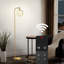 Arched Floor Lamp With Glass Shade, Remote Control And Bulb Included-1580996816