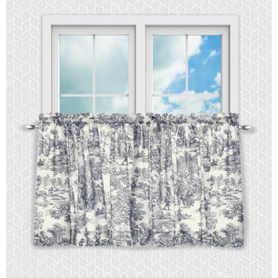 Amelie Cotton Toile Tailored Cafe Curtain