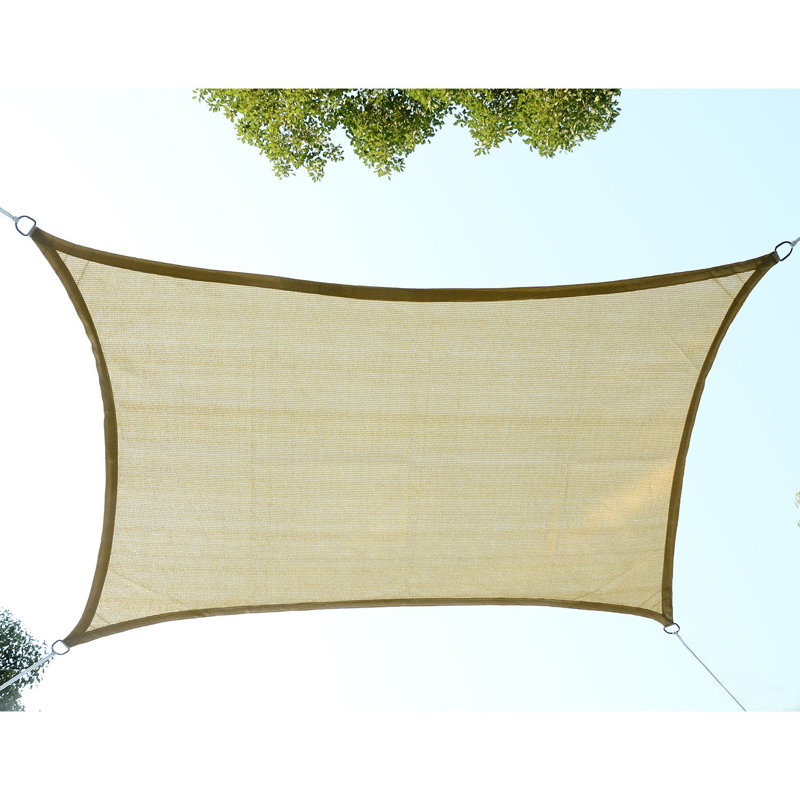 Sand 20' x 16' High-Density Polyethylene Outdoor Sun Shade Sail