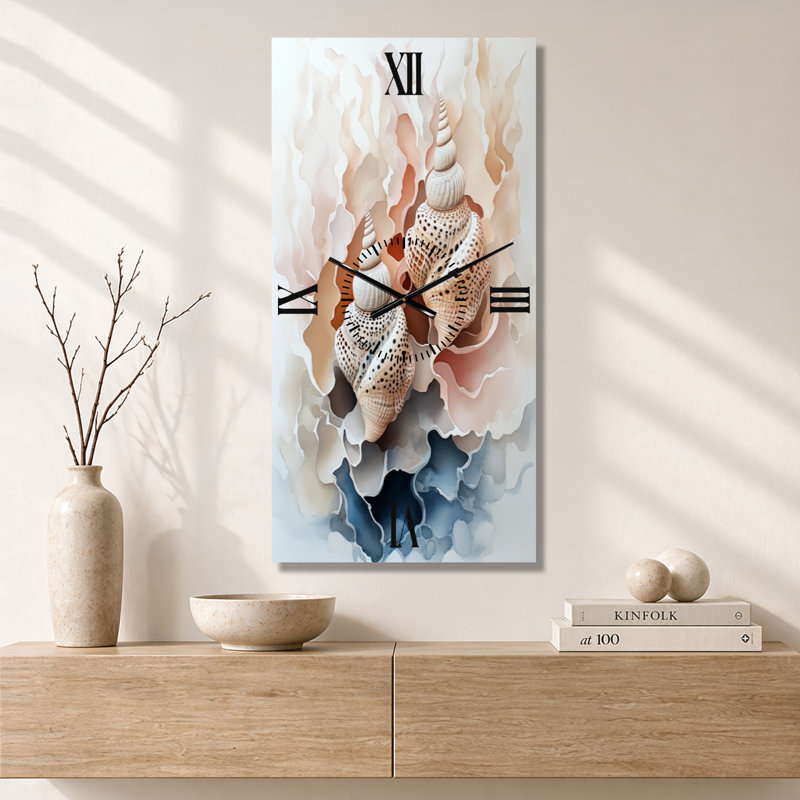 Horloge murale côtière Burruss I, H 32 po x l 16 po - Rectangle