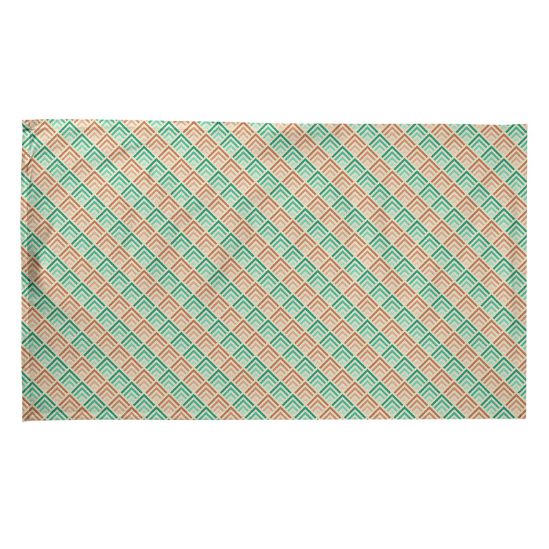 Mcguinness Tea Towel Kitchen Towel, Cotton Twill, Orange/Dark Green