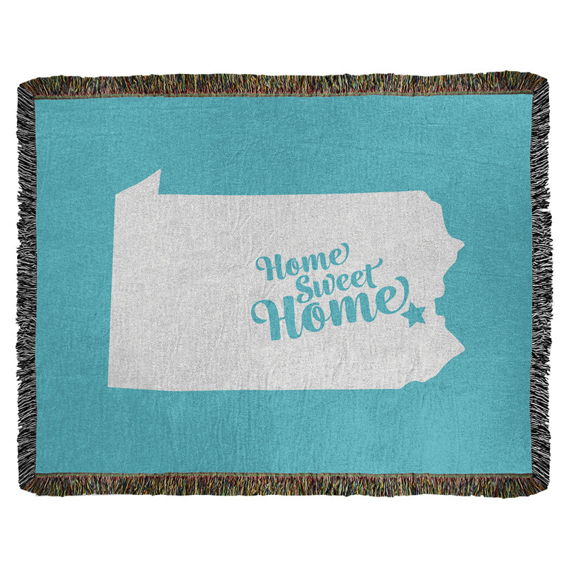 Jeté en coton tissé allentown doux, l 50 po x L 60 po, Bleu sarcelle