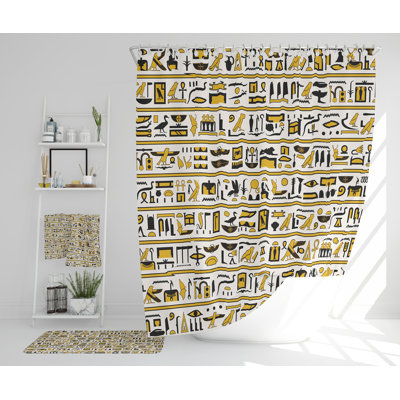 Nayala Polyester Shower Curtain Set