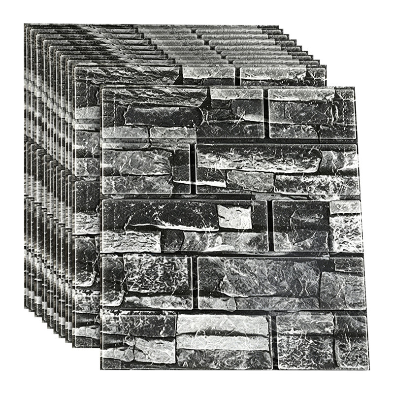 10 x 3 x 3 carreaux de brique autocollant mural papier peint panneau de mousse 13,8 x 15,2 po