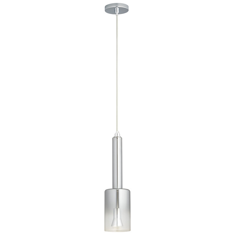 Luminaire suspendu cylindrique à 1 lumière DEL Ansara, Ombre fumée