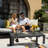 Sleek Rectangular Aluminum Outdoor Coffee Table