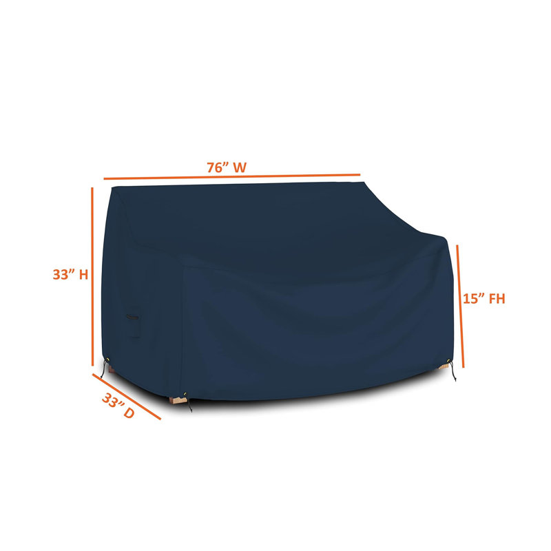 Outdoor Patio Bench Cover, 83.8cm H x 193cm W x 83.8cm D, Blue