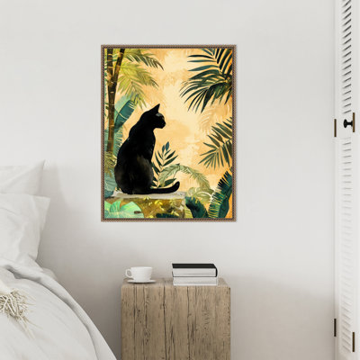 Cats Life Jungle by Ilora Framed Canvas Wall Art Print