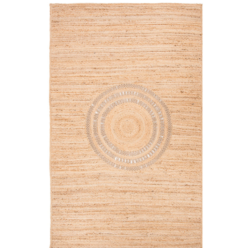 Tapis en jute tissé à la main Robs, Rectangulaire 3 pi x 5 pi