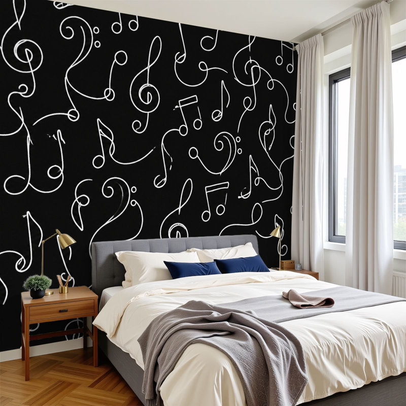 Papier peint adhésif auto-adhésif moderne pour la chambre à coucher Peel and Stick L 100 po x l 144 po, L 100 po x l 144 po