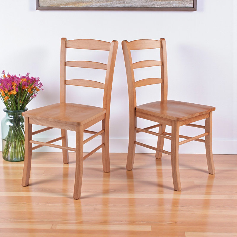 Alaina Modern Solid Wood Side Chair in Light Oak, 34.7'' H X 16.6'' W X 18.49'' D, Light Oak