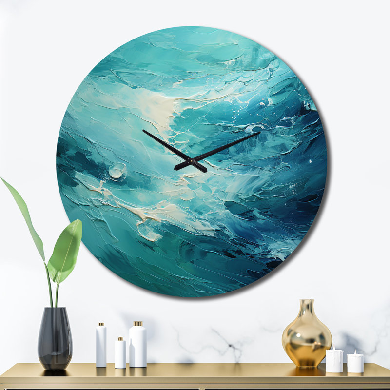 Chandre - Horloge murale paysage abstrait, Très grand