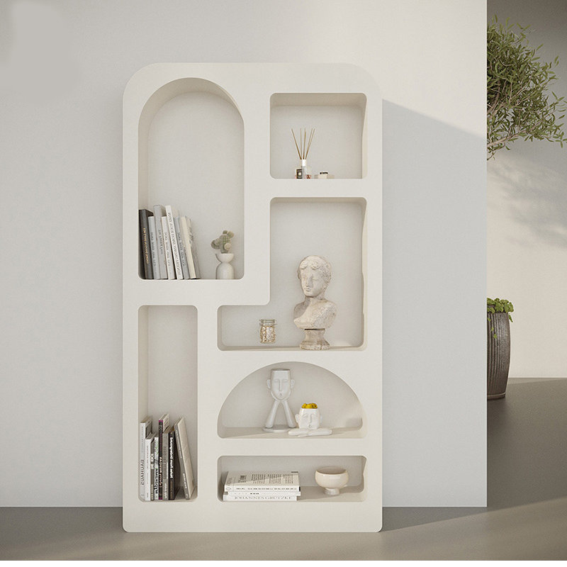 71.25" H x 39.37" W Geometric Bookcase