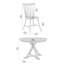 Table de salle à manger à tréteaux Sterling 45W avec 4 chaises à haut dossier-105299777