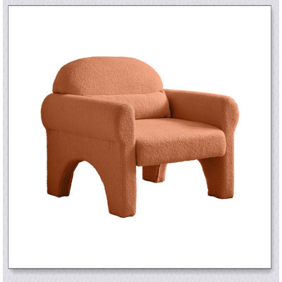 Aleza 34.3'' Wide Armchair, Accent Chair with Lumbar Pillow