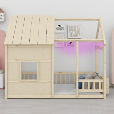 House Floor Bed Including LED  Light, Creates a Calming Bedtime Atmosphere