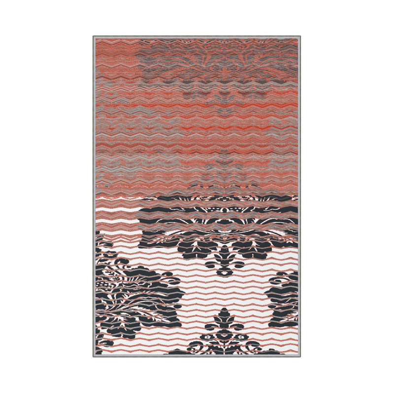 Muhja Damask Area Rug, Rectangle 80 x 120cm
