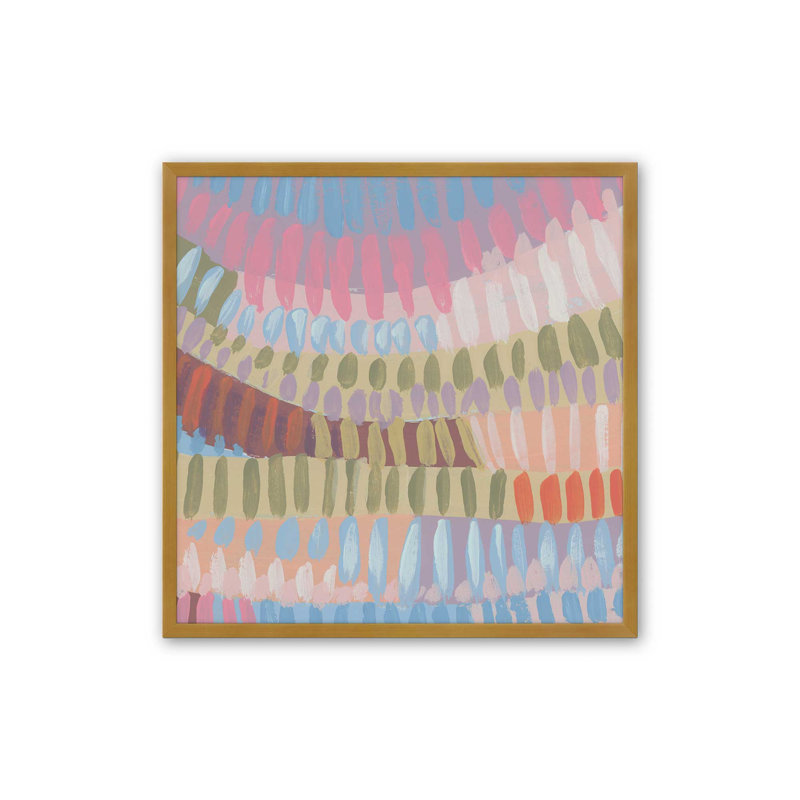 Impression sur toile «Avant Marks II» par June Erica Vess, H 12 po x l 12 po, Doré