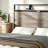 Bed frame full size, wooden platform bed frame with storage LED light headboard and 2 USB, no noise, no spring mattress required and simple assembly tools, large underbed storage, Antique Grey 