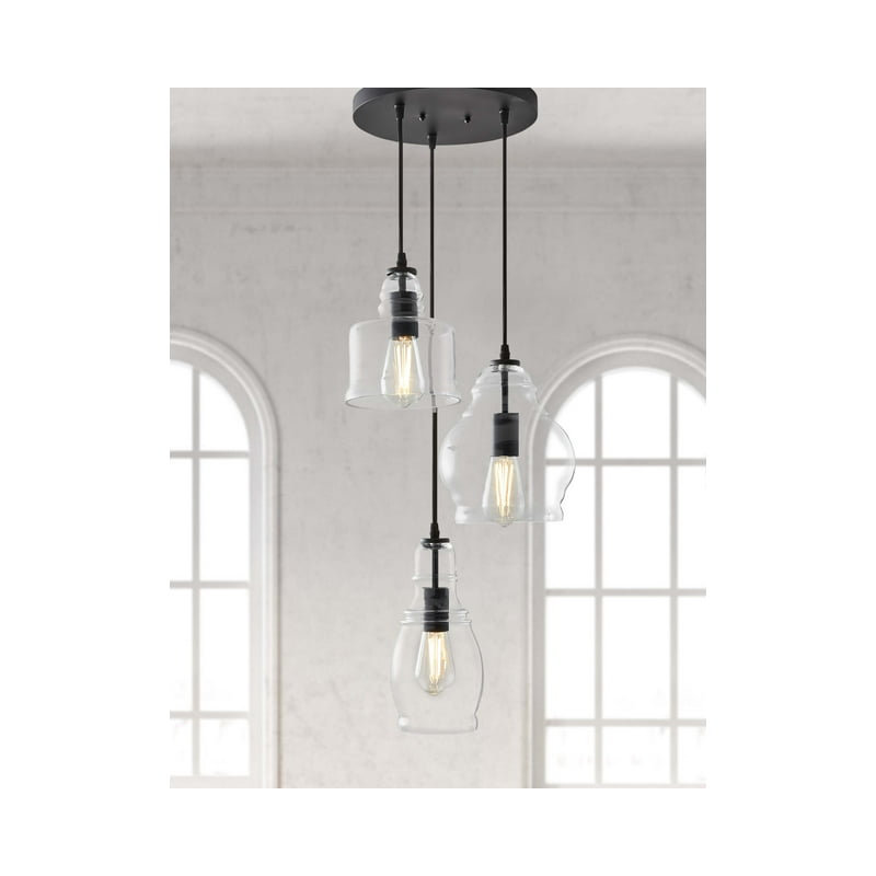 3 - Light Black Kitchen Island Pendant