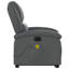  Fauteuil inclinable de massage en similicuir gris Stand Up