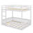 Full Over Full Wooden Bunk Bed With Ladder And Safety Rails-1556099879