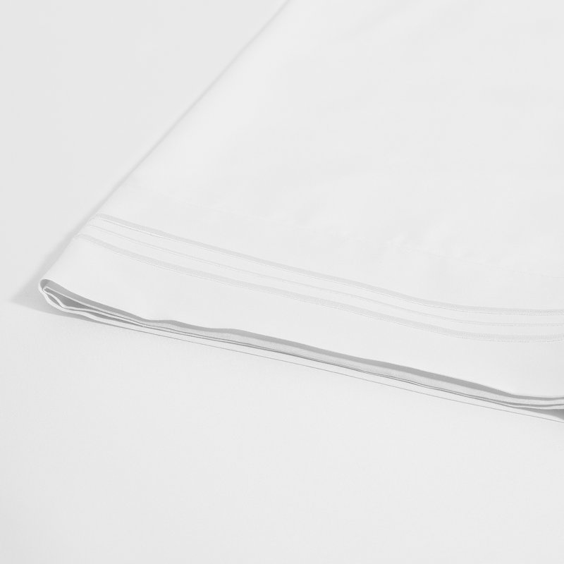 Ensemble de draps en micro-fibre, Ensemble de draps pour grand lit + drap-housse + t, Blanc