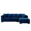 Angelina 4 Seater Velvet Corner Sofa -36553606