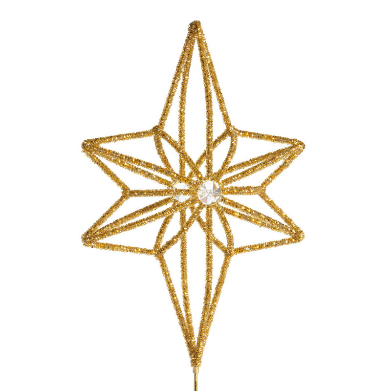 34'' Metal Plants & Flowers Tree Topper