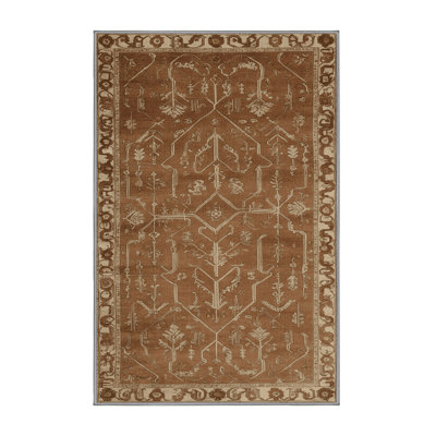 Machine Washable Turkish Brown Area Rug