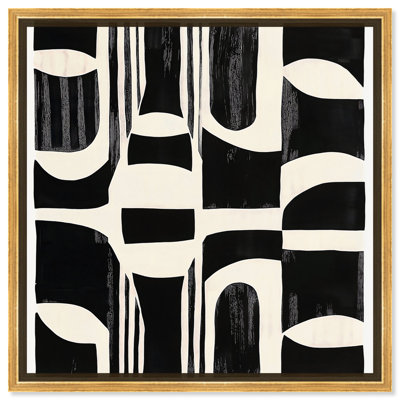 Art abstrait noir sur toile noir
