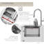 Rangement à vaisselle 16 3/4 po en acier inoxydable noir graphite