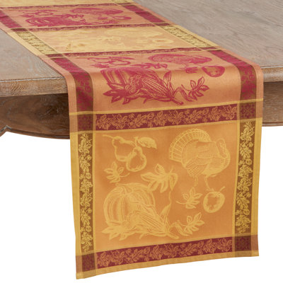 Chemin de table à motif géométrique en mélange de coton Jenner