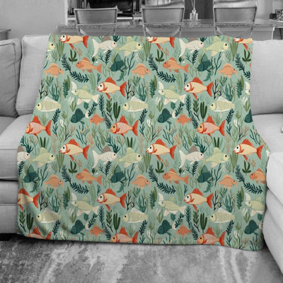 Fish Fleece Blanket