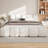 Cocoon King Size Platform Bed with Boucle Headboard and Footboard, Upholstered Grounded Block Design, Solid Wood Support, No Box Spring Needed, 800 lb Capacity-1407780092