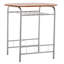 Table de petit-déjeuner classique en MDF brun et métal avec 2 chaises, design gain de place pour les petites cuisines et les coins repas