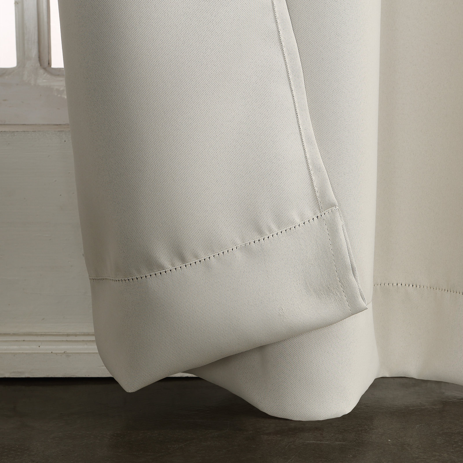  Thermal Blackout Rod Pocket Curtain Panel, Pearl, 40" W x 63" L