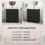 Meuble-lavabo de salle de bain avec lavabo encastré et tiroirs, surface peinte, portes à fermeture en douceur, armoire de salle de bain avec tiroir basculant, noir-376611883-376611892