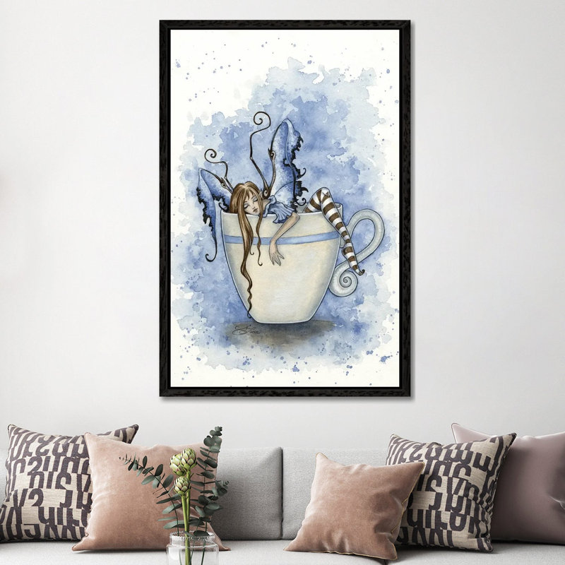 I Need Coffee by Amy Brown - Painting on Canvas, Black Framed, 152.4cm H x 101.6cm W x 3.81cm D
