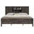 Oceant Sherell Farmhouse King Bed Frame Storage Bookcase Headboard, Dark Oak-276771026-276771024