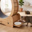 Roue d'exercice pour chat de 70 cm (27,5 pouces) pour chats d'intérieur, tapis roulant silencieux avec gamelles, perchoirs à plusieurs niveaux et grotte pour chat, idéal pour la perte de poids et l'activité quotidienne.