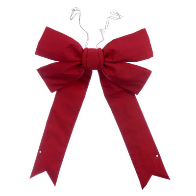  Arc de Noël 72 pouces x 90 po en toile rouge à 4 boucles avec matériau traité UV et fil à suspendre.