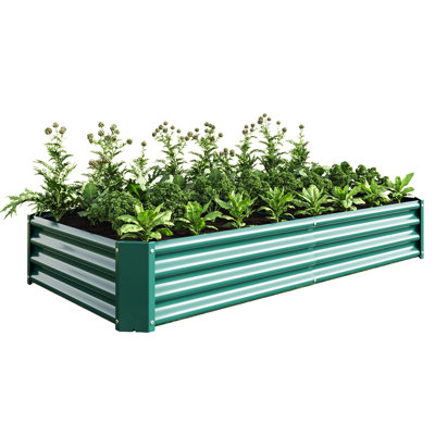 631Ft Metal Rectangle Bed For Bedroom Planting - Rust, High Soil Capacity Garden Planter Outdoor Vegetable And Flower Growing Easy Assembly Kit