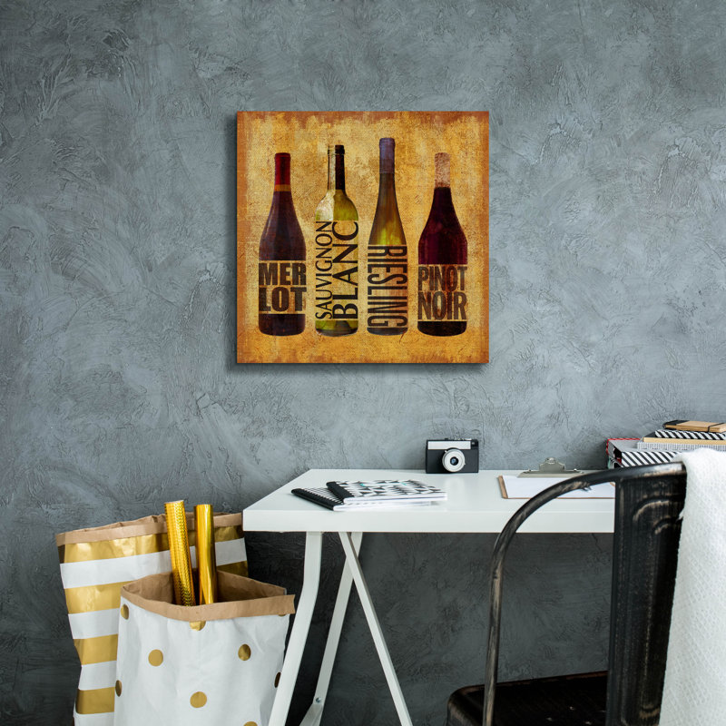 «The Wine Up 1» par Art Licensing Studio, art mural sur toile, 18 x 18 po, H 18 po x l 18 po