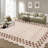 Scalloped Area Rugs Modern Bordered Accent Carpet,Non-Slip Floor Cover,Stain-Resistant Indoor Mat for Bedroom,Kitchen,Living Room-620051059-620051329